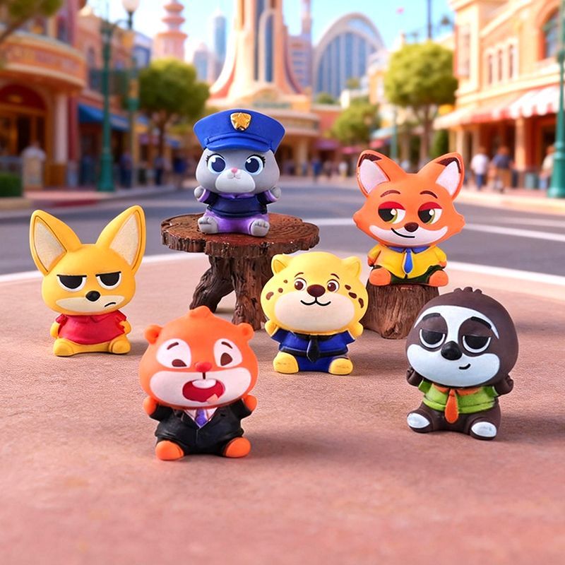 Car Accessories Dashboard - Miniatura de resina Zootopia para decoração