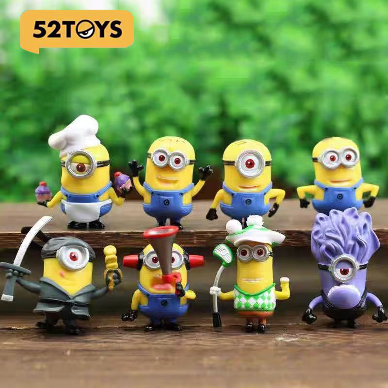 Car Accessories Oman - 8 Peças/1 Conjunto 52TOYS Minions Figuras