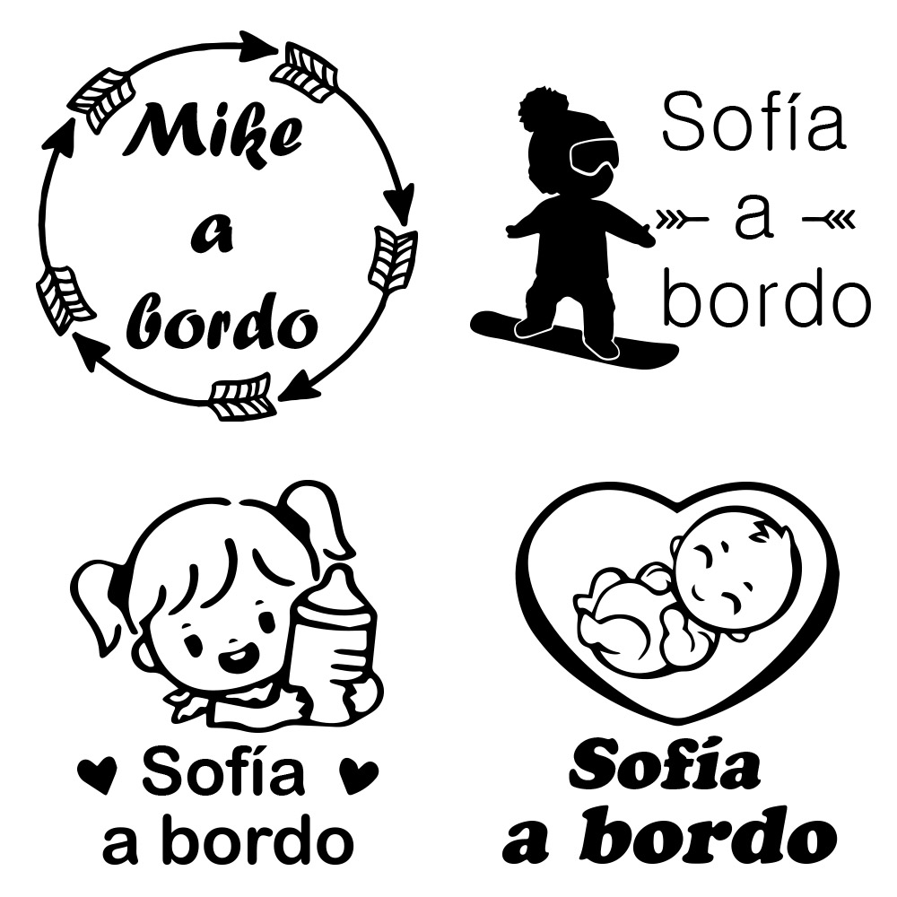 Car Accessories For Baby - 1pc vinil bebê a bordo colorido