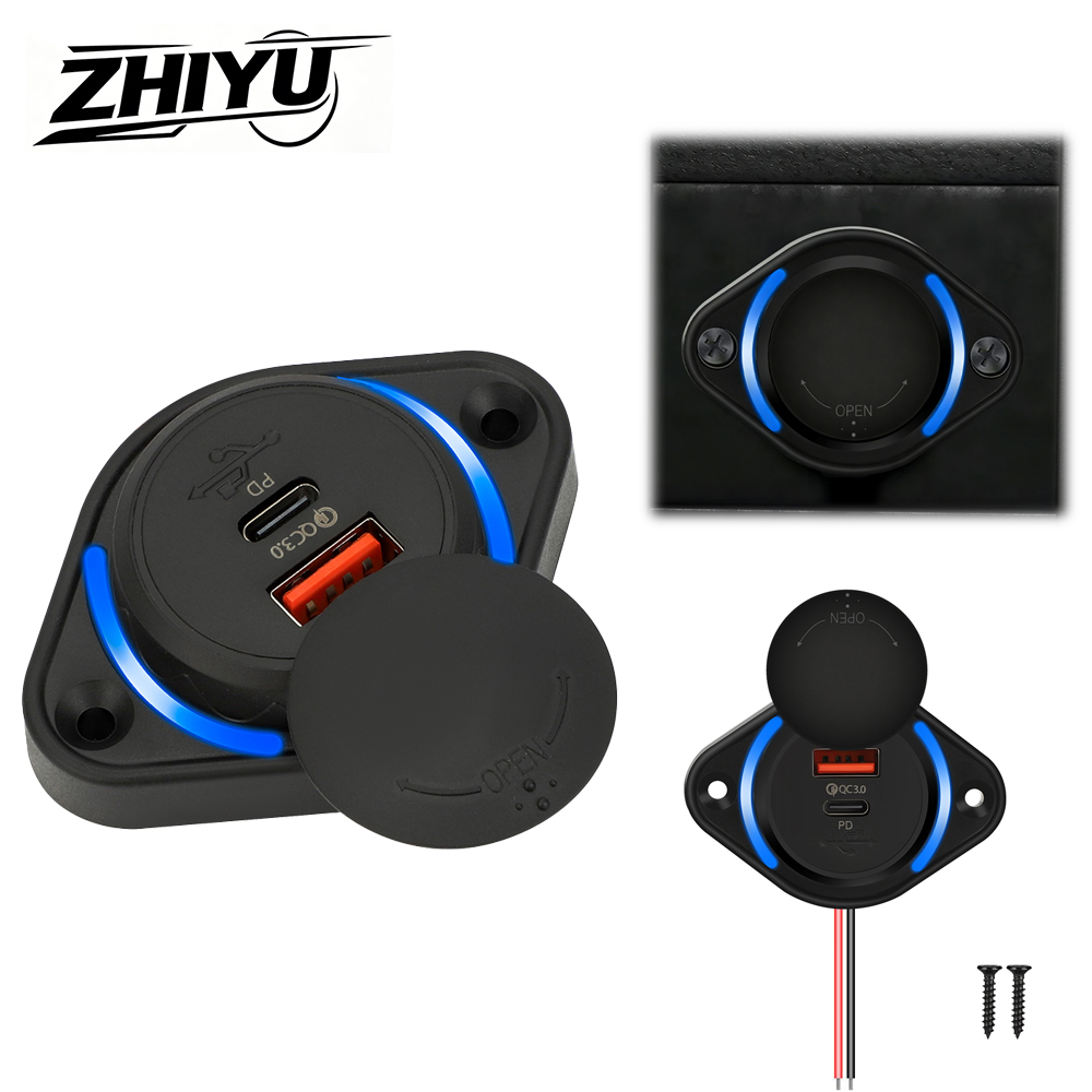 Car Accessories Qc - Carregador USB Duplo ZHIYU QC 3.0