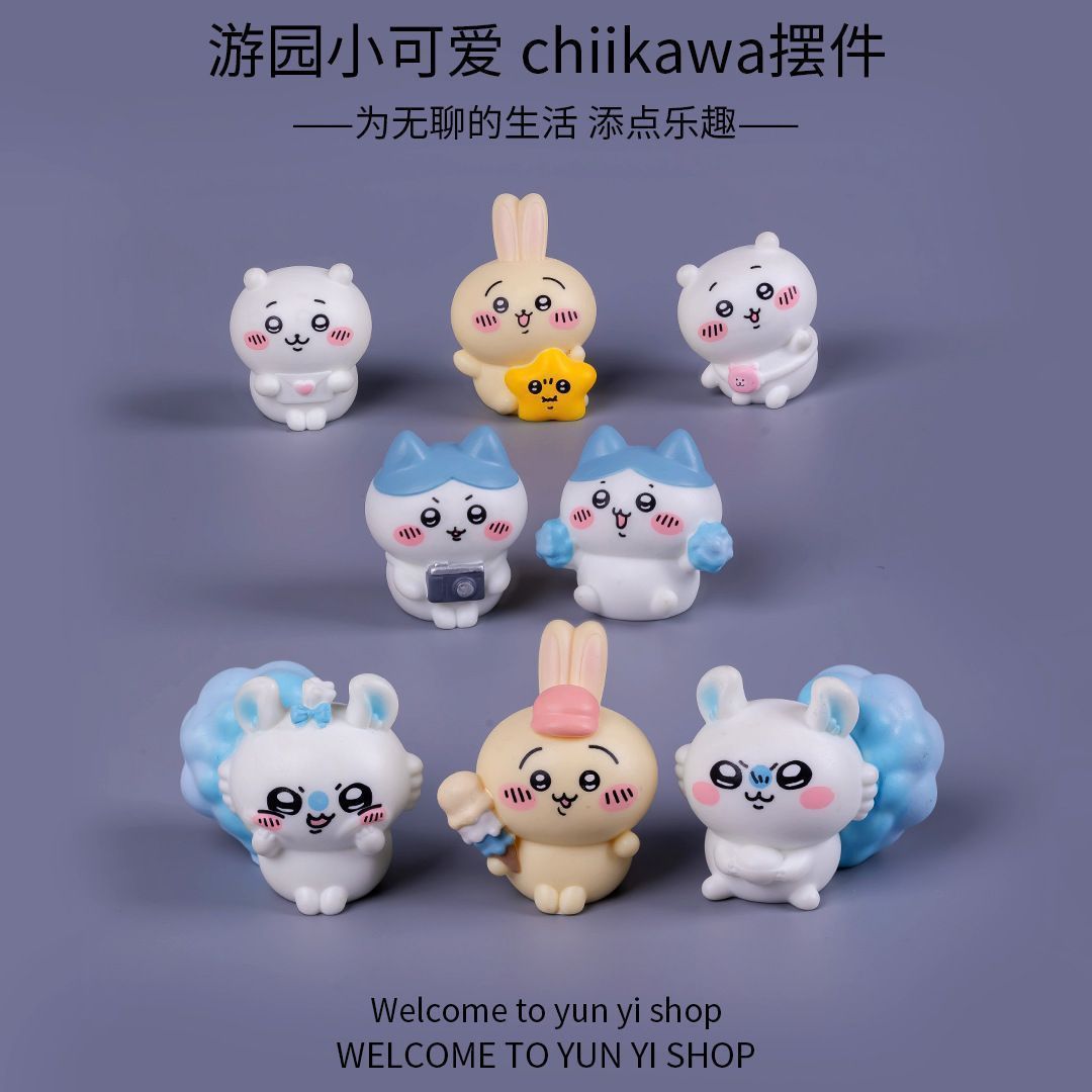 Car Accessories Dashboard - Miniatura Chiikawa para micro paisagens, figura