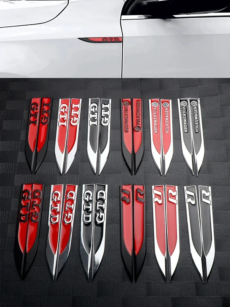 Car Accessories Logo - 1 par de emblemas metálicos 3D