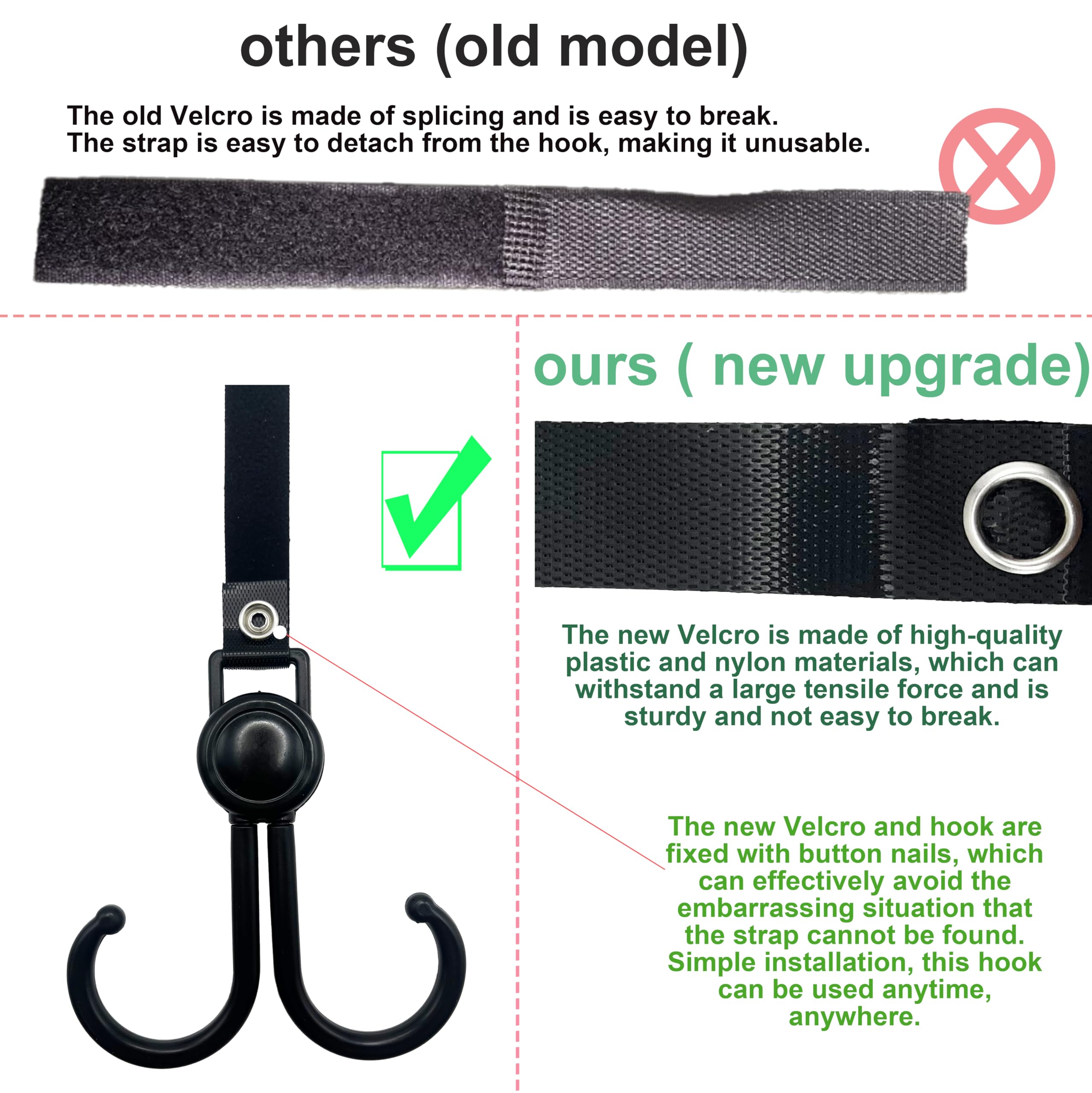 2 pçs ganchos para carrinho de - Car Accessories For Baby avaliação e preço