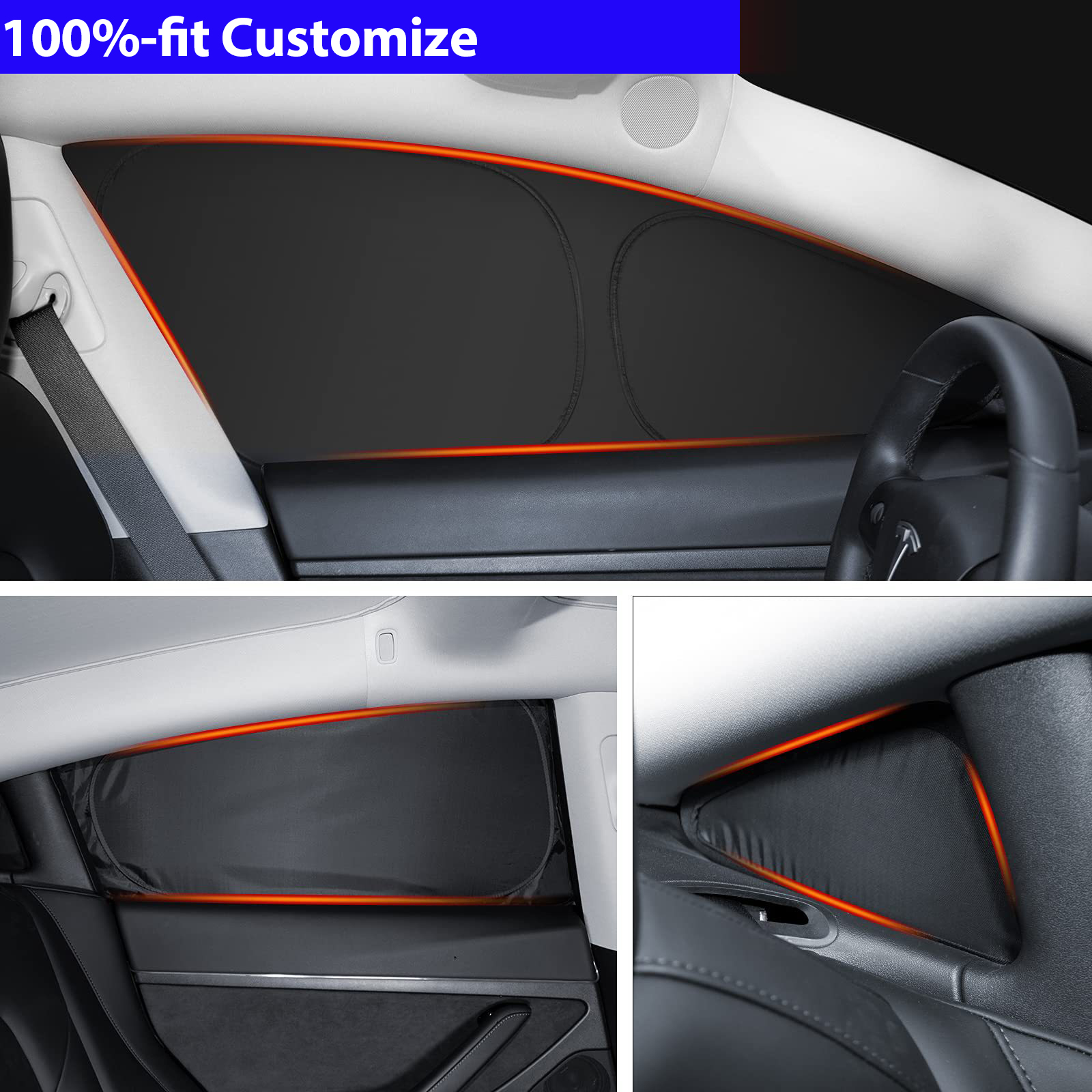 Pára-sol do carro para tesla m - Automatic Car Sunshade avaliação e preço