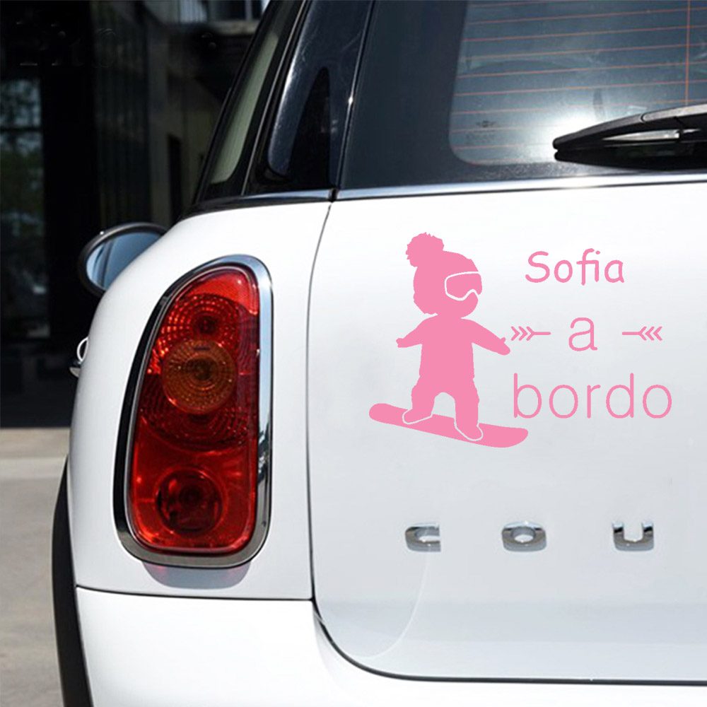 1pc vinil bebê a bordo colorid - Car Accessories For Baby avaliação e preço