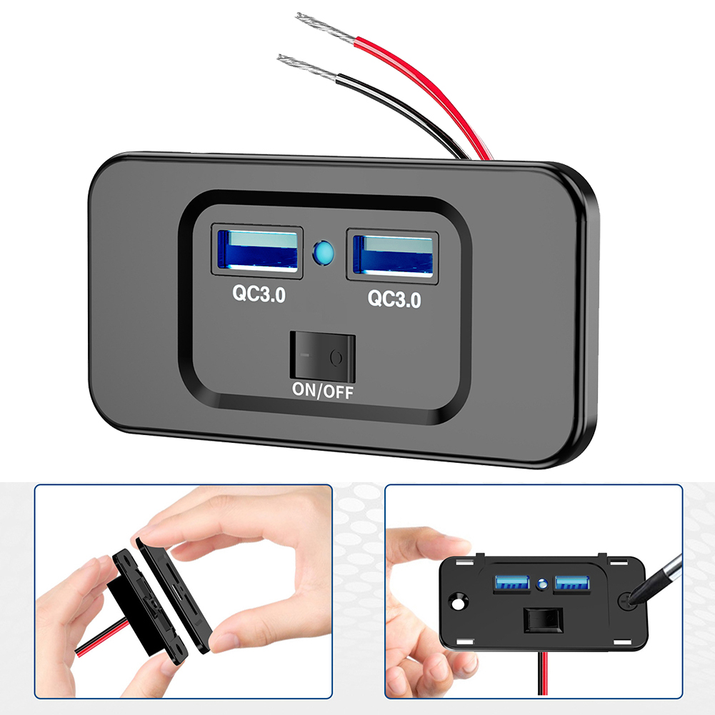 12v-24v qc 3.0 duplo usb carro - Car Accessories Qc avaliação e preço